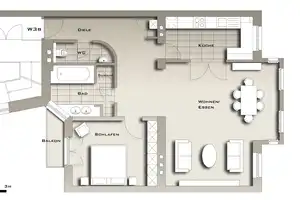 Elegante 2-Zimmer Wohnung mit Balkon in Köln-Mülheim – Frankfurter Strasse 62, 51065 Köln – Vorschaubild 3