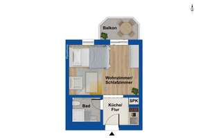Attraktive 1-Zimmer-Wohnung mit Balkon in Düsseldorf-Hassels – ideal als Kapitalanlage – Die vollständige Adresse der Immobilie erhältst du vom Anbieter., 40599 Hassels, Düsseldorf – Vorschaubild 4
