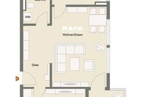 Über den Baumwipfeln: 2-Zimmer-Dachgeschosswohnung mit Grünblick in Karlsruhe-Nordstadt – Die vollständige Adresse der Immobilie erhältst du vom Anbieter., 76149 Nordstadt, Karlsruhe – Vorschaubild 18