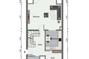 Charmante 4-Zimmer-Maisonettewohnung mit viel Platz für die ganze Familie – Die vollständige Adresse der Immobilie erhältst du vom Anbieter., 42781 Haan – Vorschaubild 13