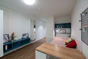 Voll möbliertes Studentenappartement mit, Duschbad und Küche in bester Lage an der Karl-Marx-Allee. – Karl-Marx-Allee 220, 52066 Burtscheider Abtei, Aachen – Vorschaubild 2