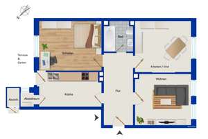 Vermietete 3-Zimmer-Wohnung im Hochparterre mit Terrasse und Gartenzugang in Hamburg – Die vollständige Adresse der Immobilie erhältst du vom Anbieter., 21075 Heimfeld, Hamburg – Vorschaubild 12