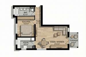 Sofort bezugsfreie 2-Zimmer-Wohnung mit Terrasse & Tiefgarage in Dresden – Die vollständige Adresse der Immobilie erhältst du vom Anbieter., 1156 Mobschatz, Dresden – Vorschaubild 13