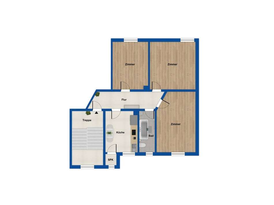 Grundriss Erdgeschosswohnung