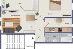Gemütliche helle 2,5 Zimmer-Wohnung in ruhiger Lage von Limmer! – Varrelmannstraße  11, 30453 Limmer, Hannover – Vorschaubild 7