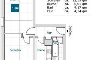 Gemütliche 2-Zimmer-Wohnung am Nordpark! – Fuchsgrund 29, 99089 Ilversgehofen, Erfurt – Vorschaubild 2