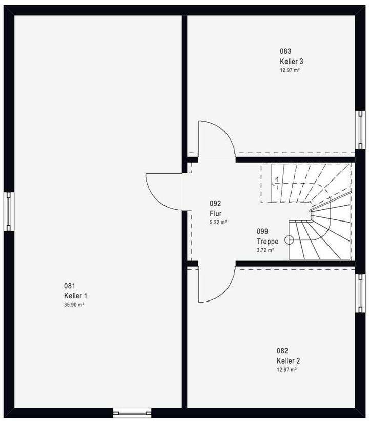 Änderbarer KG-Grundriss