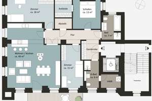 4-Zimmer-Wohnung in ruhigem Hinterhaus in Leipzig-Plagwitz