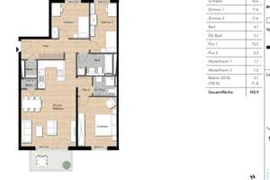 Exklusive Neubauwohnung in familienfreundlicher Lage – Glasbläserhöfe 12, 21035 Bergedorf (Ortsteil), Hamburg – Vorschaubild 3