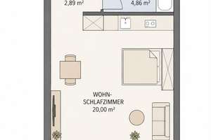 Kapitalanlage 1 Zimmer-Apartment  in Schopfheim – Die vollständige Adresse der Immobilie erhältst du vom Anbieter., 79650 Schopfheim – Vorschaubild 6