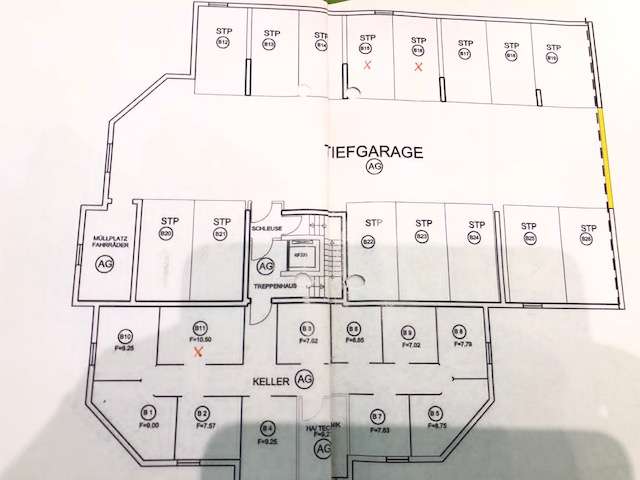 Grundriss Tiefgarage