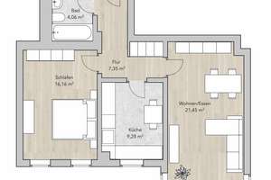 2-Zimmer-Wohnung im 1. OG in Leipzig Südvorstadt – Die vollständige Adresse der Immobilie erhältst du vom Anbieter., 4275 Südvorstadt, Leipzig – Vorschaubild 2