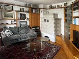 Wohnzimmer mit Kachelofen