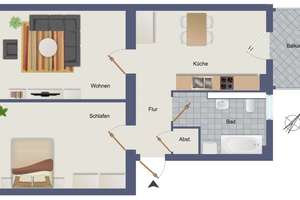 Mietfreie 2-Zimmer-Wohnung in der Rostocker Innenstadt | Balkon | www.LUTTER.net – Feldstraße 28, 18057 Kröpeliner-Tor-Vorstadt, Rostock – Vorschaubild 12