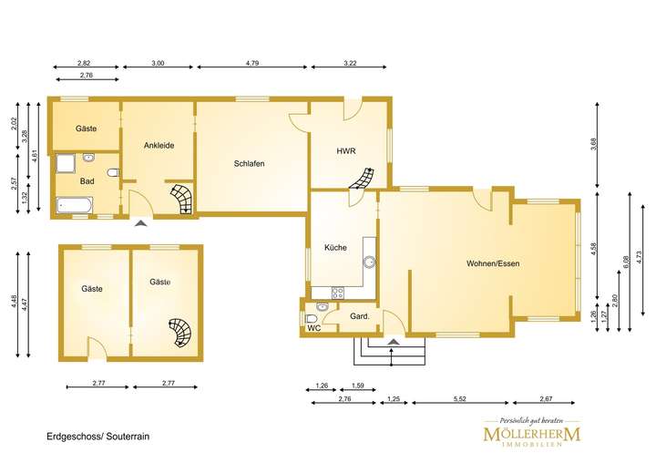 Erdgeschoss/ Souterrain