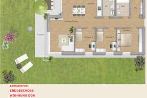 Vertriebsstart CURD :  barrierefreie 4 Zimmer - Wohnung mit Garten Oase =  109 m² – Curd - Jürgens - Straße 8, 89231 Neu-Ulm – Vorschaubild 9
