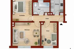 3-Zimmer-Wohnung mit Loggia in ruhiger Lage von Ludwigshafen – 67061 Süd, Ludwigshafen am Rhein – Vorschaubild 15