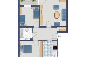 Provisionsfrei: sehr gepflegte 3 Zimmer Wohnung frei ab 01.11. + SOMMERAKTION – Die vollständige Adresse der Immobilie erhältst du vom Anbieter., 40472 Lichtenbroich, Düsseldorf – Vorschaubild 2