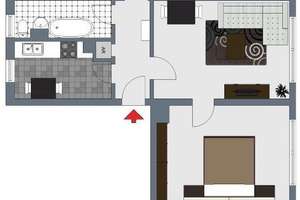 2 Zimmer im 3. Obergeschoß – 6886 Lutherstadt Wittenberg – Vorschaubild 10
