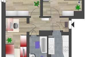 3-Raum-Erdgeschosswohnung mit Balkon – Gustav-Freytag-Str. 1, 9111 Zentrum, Chemnitz – Vorschaubild 5