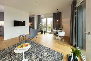 WIN WIN - Vollmöblierte 3 Zimmer-Wohnung im Düsseldorfer Medienhafen – Speditionstraße 8, 40221 Hafen, Düsseldorf – Vorschaubild 2