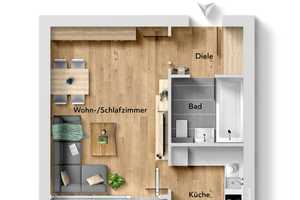 Vermietete gepflegte 1 Zimmer Wohnung, barrierefrei – Bonn – Vorschaubild 9
