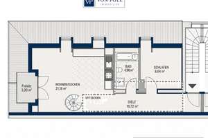 Charmante Zwei-Zimmer-Dachgeschosswohnung mit Balkon – 60313 Bahnhofsviertel, Frankfurt am Main – Vorschaubild 11