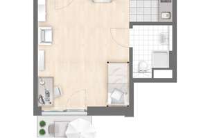 Studio mit Balkon in München – vermietete Kapitalanlage – Landsberger Str. 272, 80687 Sankt Ulrich, München – Vorschaubild 7
