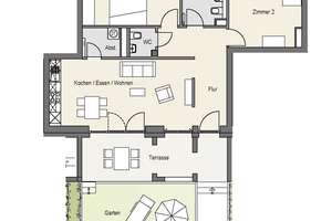 3-Zimmer-Erdgeschosswohnung  mit kleinem Garten - keine Mindestmietzeit – Veilchenweg 3 A, 34446 Hellwinkel, Wolfsburg – Vorschaubild 9