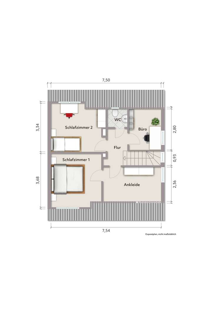 Grundriss Dachgeschoss (nicht 