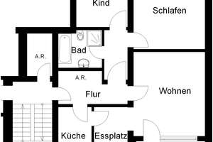 Schöne 3-Zimmer-Wohnung mit Balkon! (WBS erforderlich!) – Grußendorfstr. 2, 49090 Eversburg, Osnabrück – Vorschaubild 2