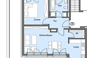 Schöne 2-Zimmer-Wohnung mit Dachterrasse in Augsburg zu vermieten