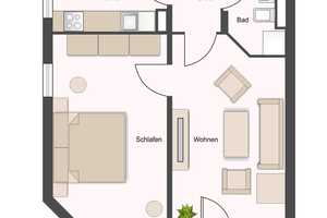 2- Zimmer Wohnung mit Balkon, Einbauküche und KFZ-Stellplatz – Köln – Vorschaubild 5