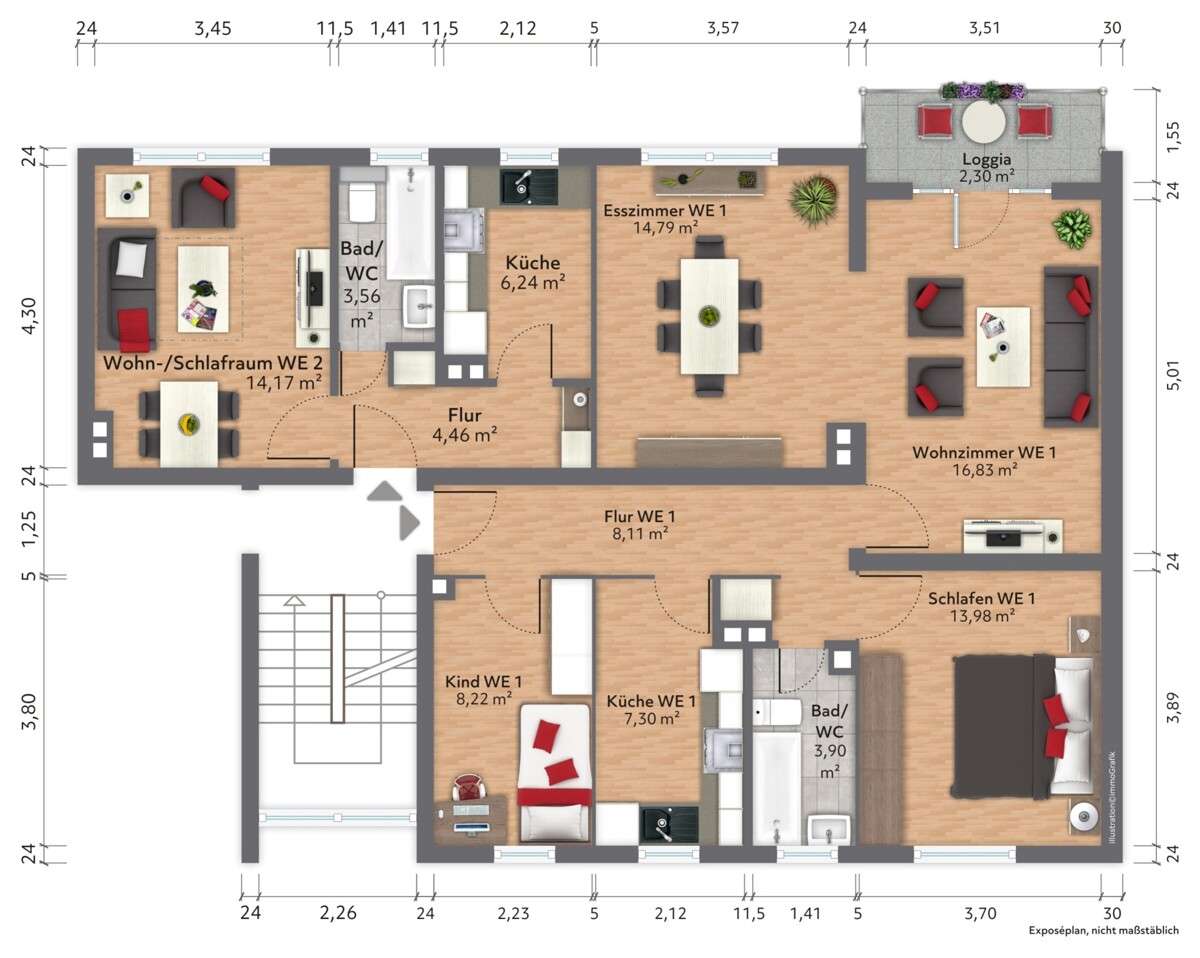 2 Eigentumswohnungen als Paket in Wiesbaden Dotzheim, Wiesbaden – Bild 1