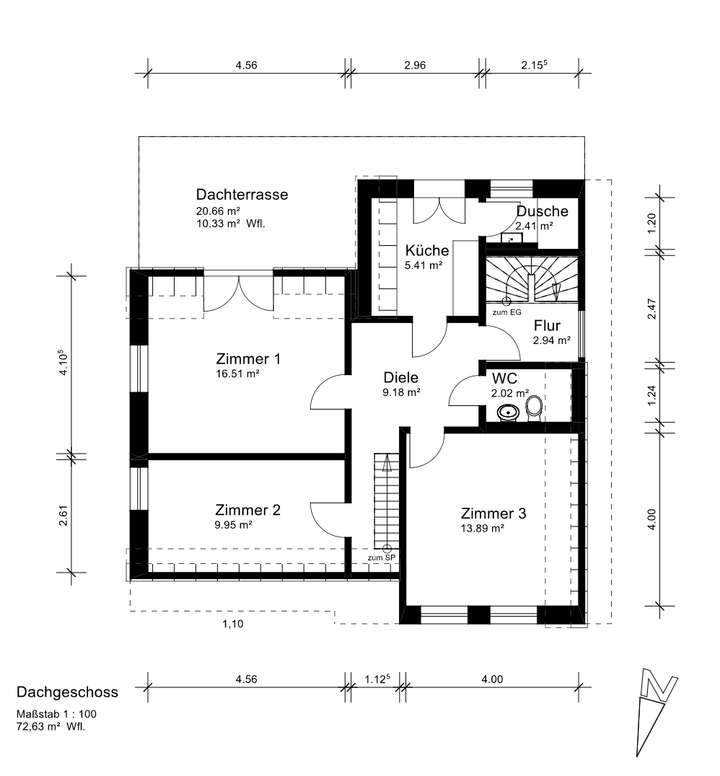 Grundriss Dachgeschoss