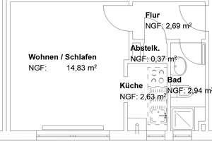 Singlewohnung in Oberzwehren! – Mattenbergstraße 56, 34132 Oberzwehren, Kassel – Vorschaubild 2