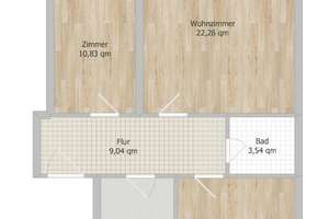 Sanierte und gepflegte 3-Zimmer-Wohnung mit EBK und Balkon in Osnabrück – Moorlandstraße 36, 49088 Sonnenhügel, Osnabrück – Vorschaubild 2