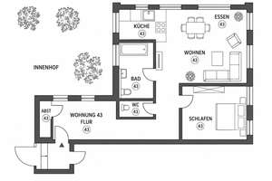 Wohnen mit Geschichte - großzügige 2-Zimmer Wohnung – Die vollständige Adresse der Immobilie erhältst du vom Anbieter., 72461 Albstadt – Vorschaubild 9