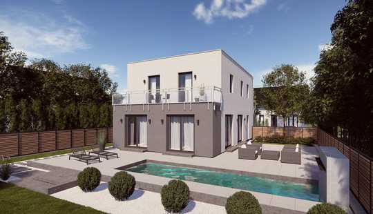 Bild von Massives Einfamilienhaus mit 2 Balkonen.