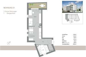Provisionfrei für Käufer. 1-Zimmerwohnung mit Loggia – ausschließlich zur studentischen Nutzung – 79108 Zähringen, Freiburg im Breisgau – Vorschaubild 6