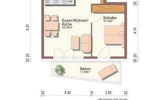 Schöne, ruhige  2 Zimmerwohnung, Blick ins Grüne – Die vollständige Adresse der Immobilie erhältst du vom Anbieter., 81369 Untersendling, München – Vorschaubild 3
