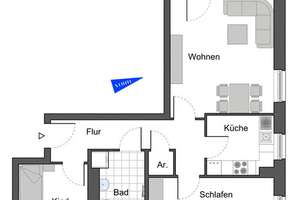 Familienfreundlich und lichtdurchflutet: 3-Raumwohnungen im Sonnenkamp – Sonnenkamp Allee 11, 38446 Almke, Wolfsburg – Vorschaubild 11