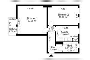 Tauschwohnung: Tausche meine 2-Zi-Wohnung in Treptow-Köpenick – Die vollständige Adresse der Immobilie erhältst du vom Anbieter., 12459 Oberschöneweide, Berlin – Vorschaubild 1