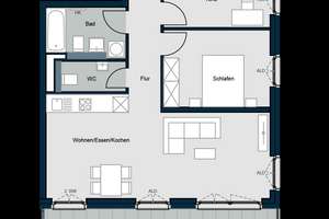 Praktische 3-Zimmer-Wohnung mit sonnigem Balkon – Die vollständige Adresse der Immobilie erhältst du vom Anbieter., 81249 Lochhausen, München – Vorschaubild 49