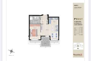 Exklusive, voll möblierte 2-Zimmer-Neubauwohnung mit Balkon und Alpenblick in München-Laim – Fürstenrieder Straße 2, 80687 Sankt Ulrich, München – Vorschaubild 9