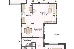 Stilvolles Atrium-Einfamilienhaus mit einzigartigem Dachgeschoss am Rissener Dorfkern – Hamburg – Vorschaubild 16