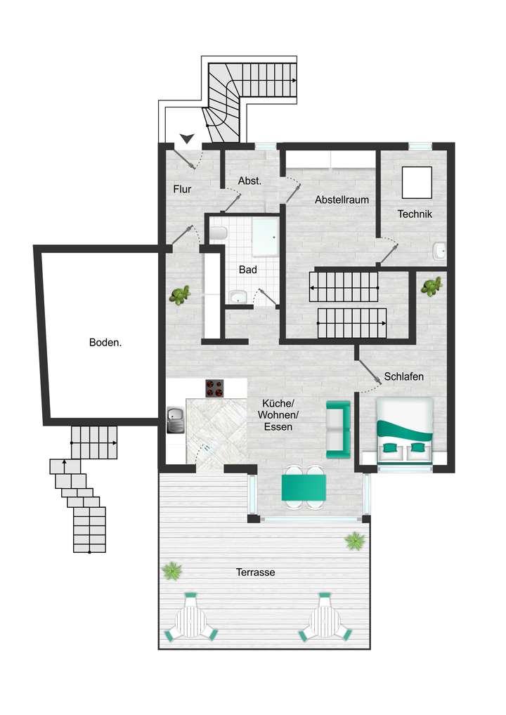 Grundriss Gartengeschoss