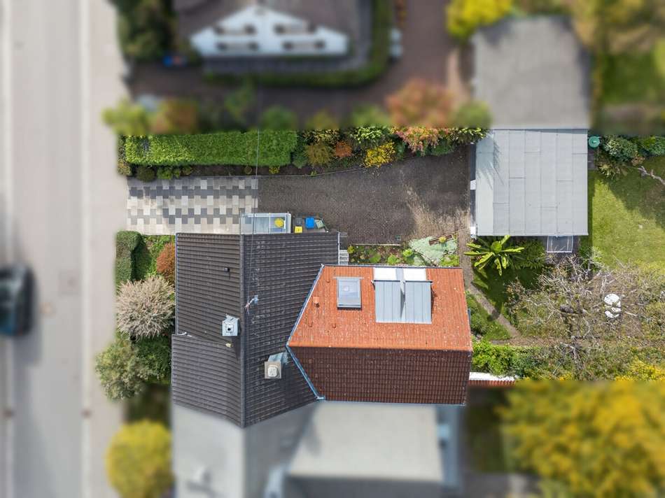 Vogelperspektive vom Haus an d