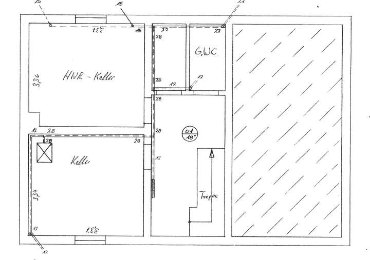 Raumaufteilung Keller