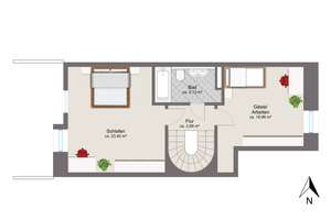 Familienfreundliches "Haus-im-Haus" mit 3,5 Zimmern und sonniger Westterrasse mit Garten – Die vollständige Adresse der Immobilie erhältst du vom Anbieter., 81925 Oberföhring, München – Vorschaubild 15